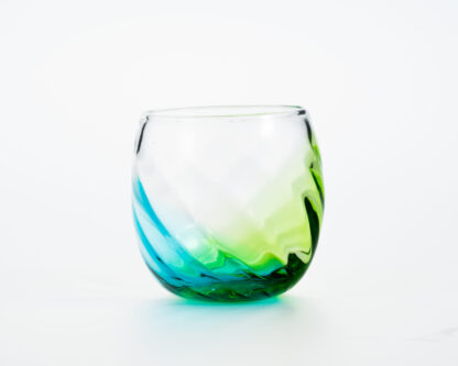 琉璃茶杯 綠水清藍